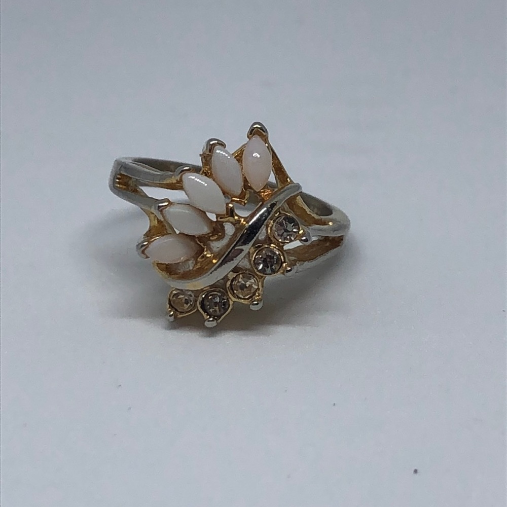 Gold Plated Opalescent Statement Ring